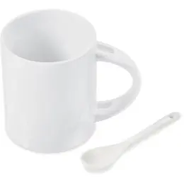 Eden Sublimation Ceramic Coffee Mug & Spoon Set Without Spoon
